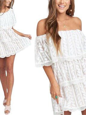 SHOW ME YOUR MUMU Lana Dainty Darling Crochet Convertible Dress NWT